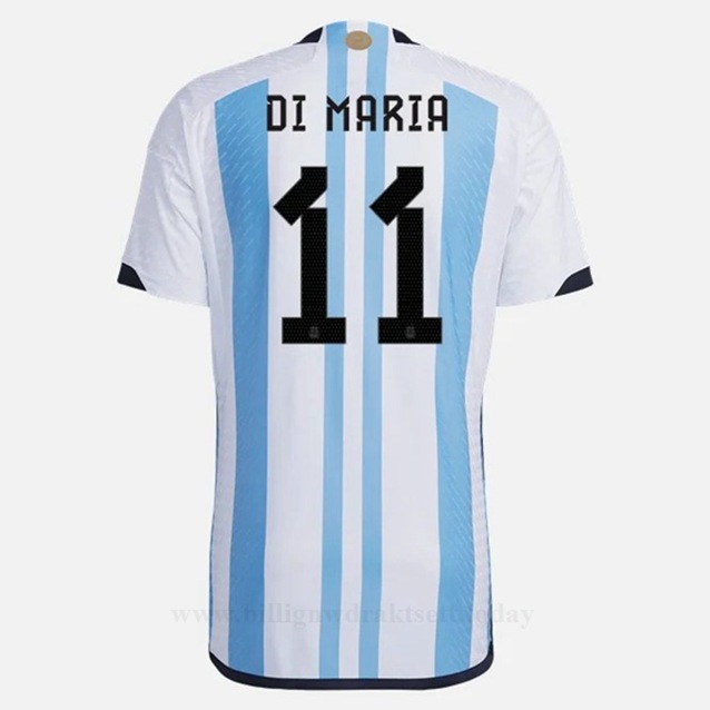Billige Fotballdrakter Argentina DI MARIA #11 Hjemmedraktsett VM 2022