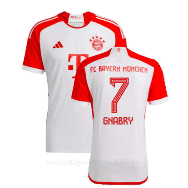 Billige Fotballdrakter FC Bayern München GNABRY #7 Hjemmedraktsett 2023-24