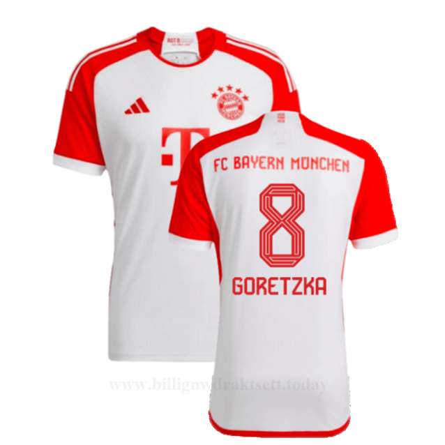 Billige Fotballdrakter FC Bayern München GORETZKA #8 Hjemmedraktsett 2023-24