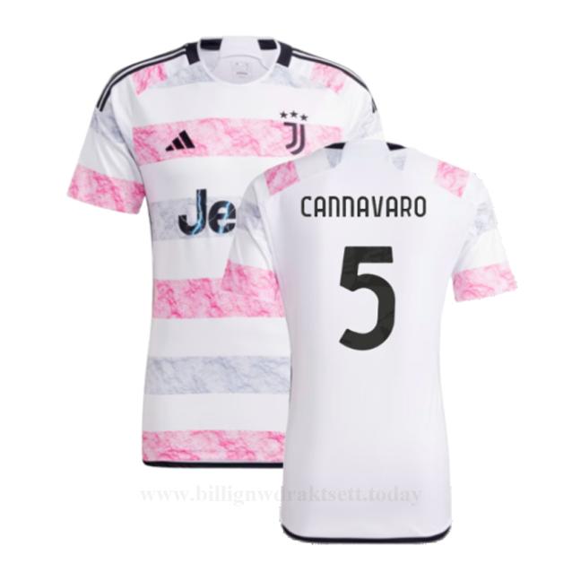 Billige Fotballdrakter Juventus CANNAVARO #5 Bortedraktsett 2023-24
