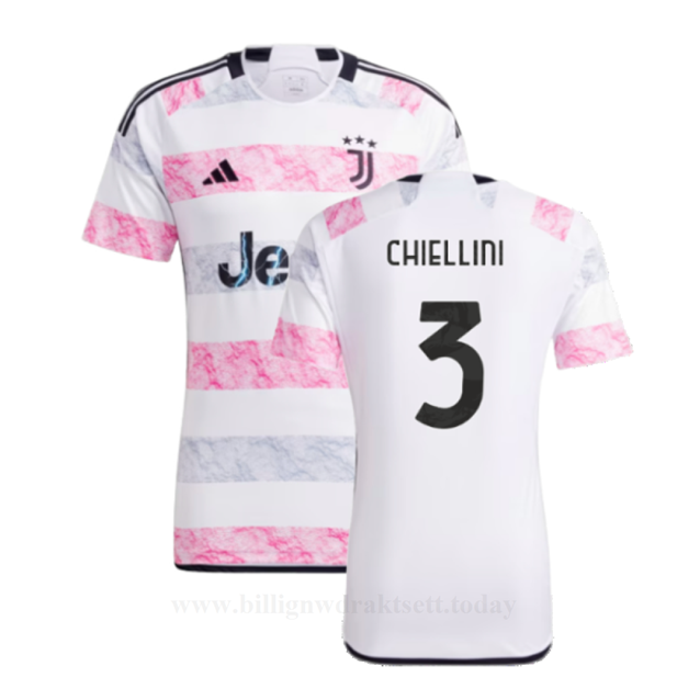 Billige Fotballdrakter Juventus CHIELLINI #3 Bortedraktsett 2023-24