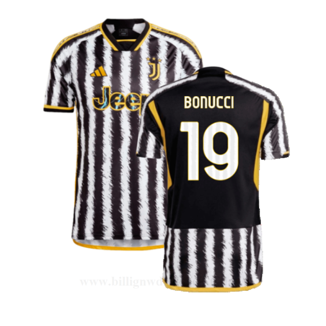 Billige Fotballdrakter Juventus BONUCCI #19 Hjemmedraktsett 2023-24