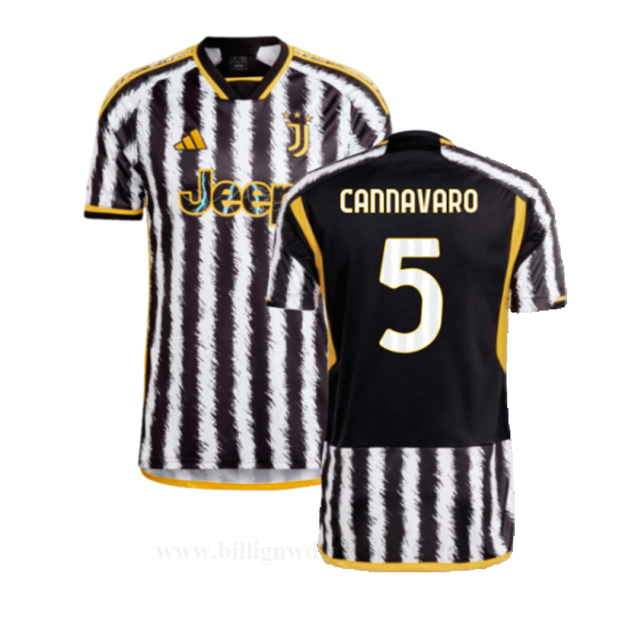 Billige Fotballdrakter Juventus CANNAVARO #5 Hjemmedraktsett 2023-24