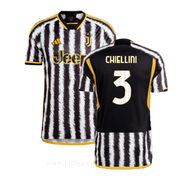 Billige Fotballdrakter Juventus CHIELLINI #3 Hjemmedraktsett 2023-24