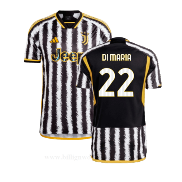 Billige Fotballdrakter Juventus DI MARIA #22 Hjemmedraktsett 2023-24
