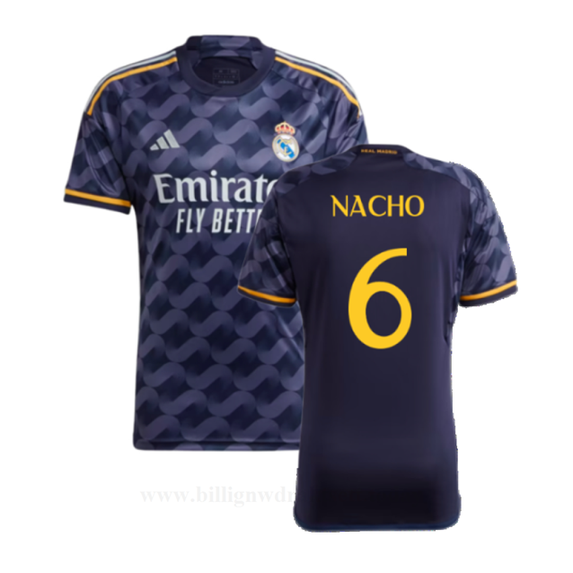Billige Fotballdrakter FC Real Madrid NACHO #6 Bortedraktsett 2023-24