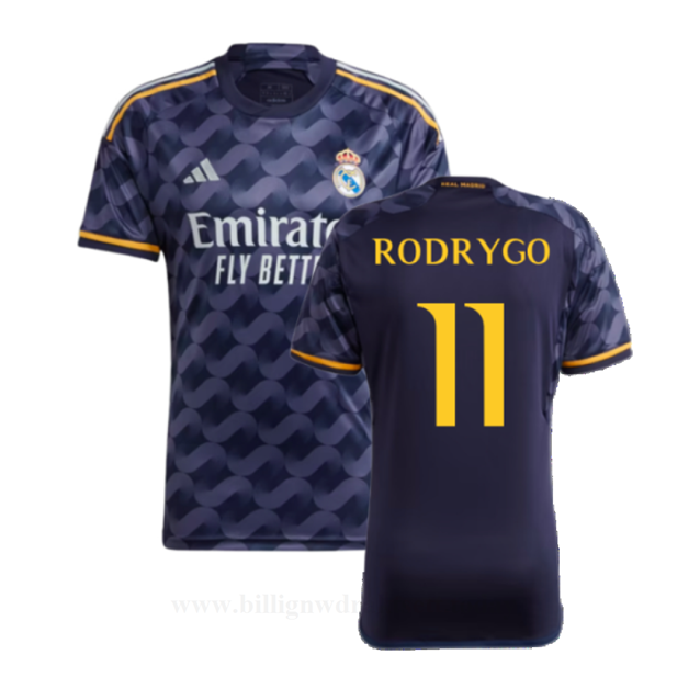 Billige Fotballdrakter FC Real Madrid RODRYGO #11 Bortedraktsett 2023-24