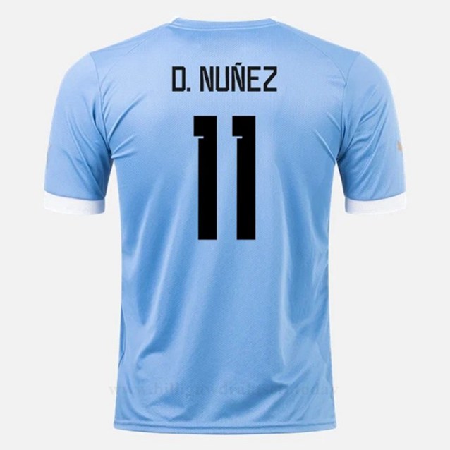 Billige Fotballdrakter Uruguay D NUNEZ #11 Hjemmedraktsett VM 2022